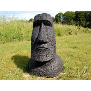 Moai Osterinsel Garten Statue Figur Skulptur Hhe: 64 cm Poly/Steingu f.innen & auen /1888