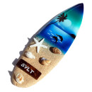 Kühlschrank Magnet Deko Holz Surfboard 13,5 cm Airbrush Surfen Wellenreiten /DK1869_Surfboard