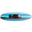 SEESTERN Holzschild Wanddeko Deko Surfboard mit Spiegel Surfing 60 x 16cm /2384