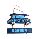 SEESTERN Holzschild Wanddeko Deko Surfs Up Hörnum Surfing Surf Surfer 30 x 30 cm /2386