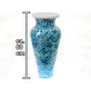 SEESTERN Mosaik Boden Vase Tonvase mit Glas Mosaik...